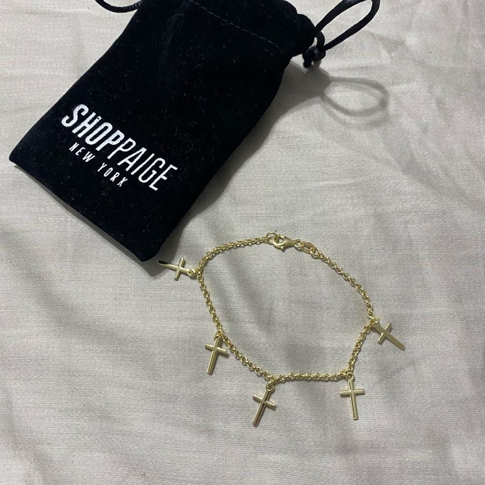 Dangle cross bracelet
